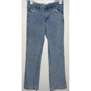 My Boo Lace Up Raw Hem Denim Jeans Women Size Medium